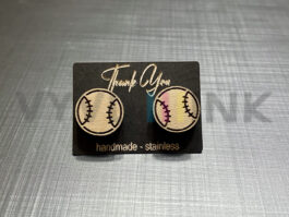 Baseball or Softball Earrings – Personalized: Laser Cut/Engraved