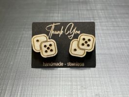 Dice Earrings- Personalized: Laser Cut/Engraved