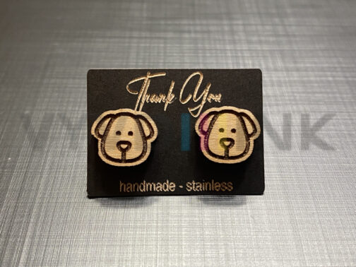 Puppy Dog Earrings: Laser Cut/Engraved