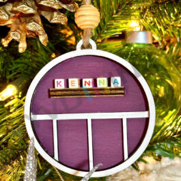 Babys First Ornament – Name Blocks on Shelf – Ornament